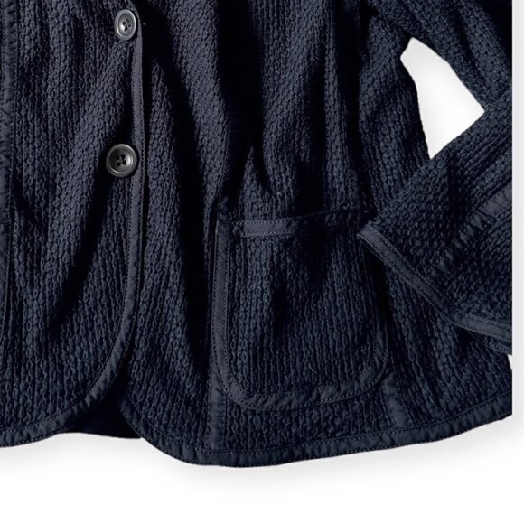 Gap Cotton Eyelet Blazer Jacket, Navy Blue, Size L - Picture 10 of 12